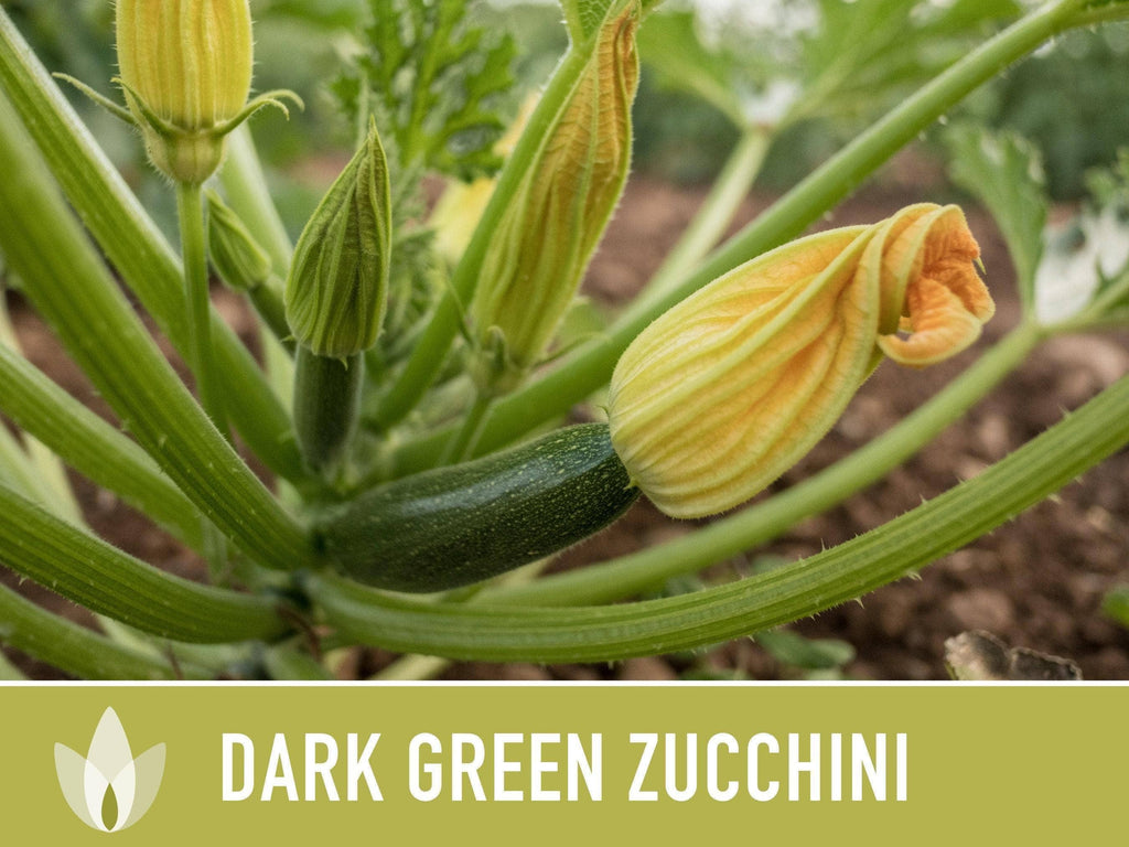 Dark Green Zucchini Seeds | Heirloom, Great for Fresh eating