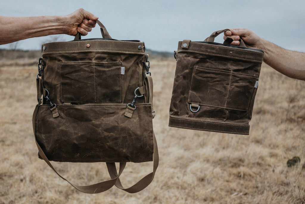 Harvesting & Gathering Bag- Waxed Canvas: Slate Gray