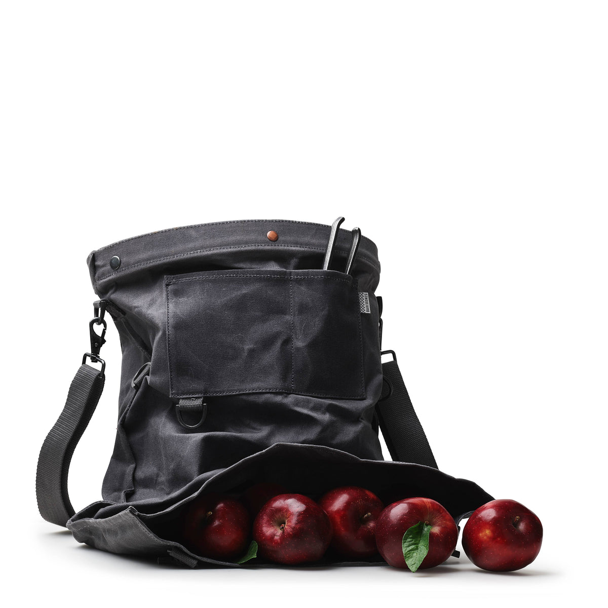 Harvesting & Gathering Bag- Waxed Canvas: Slate Gray
